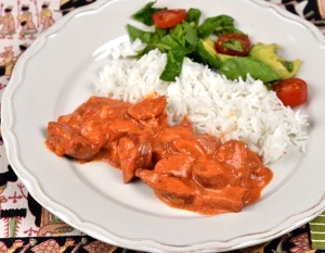 Stroganoff med chorizo Stroganoff med chorizo